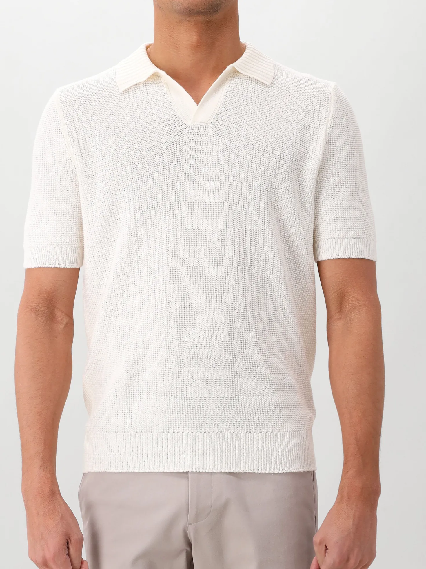 Gran Sasso Gebreide Polo Wit