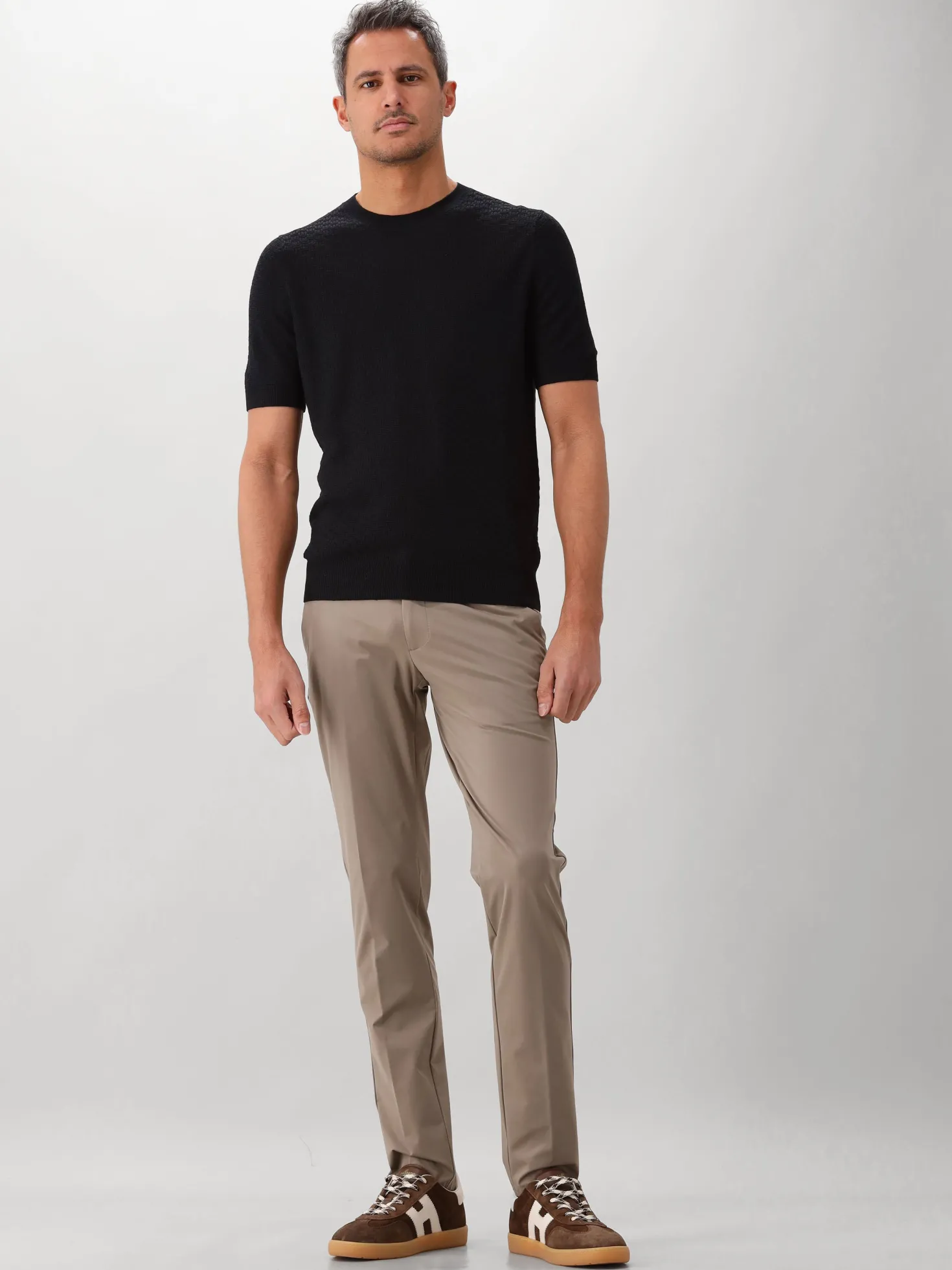 Gran Sasso Gebreid T-shirt Zwart