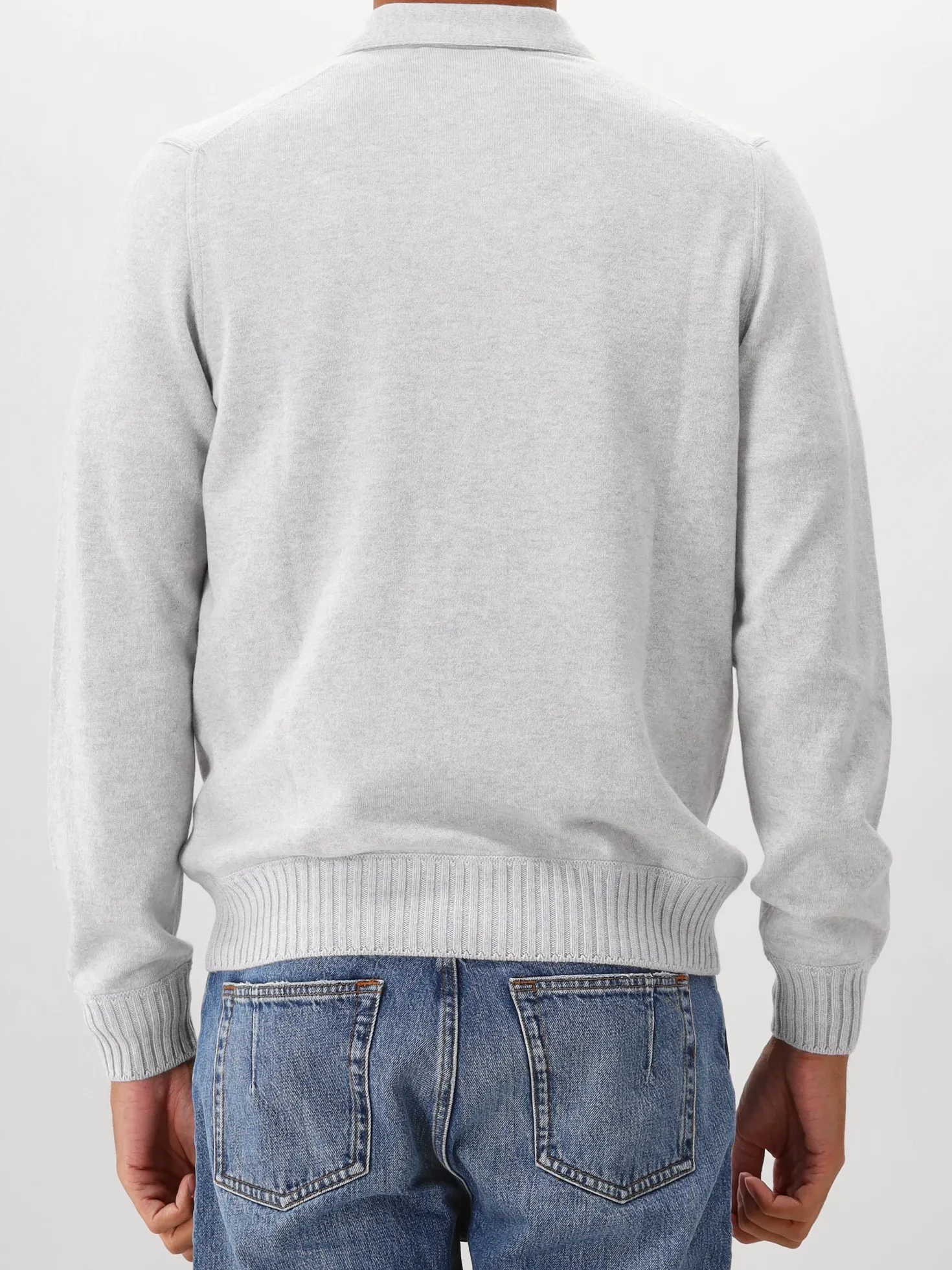 Gran Sasso Gebreid Vest Grijs Giubbino Zip