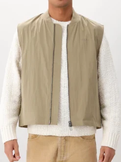 Ølaf Bodywarmer Beige/Groen Workwear Gilet