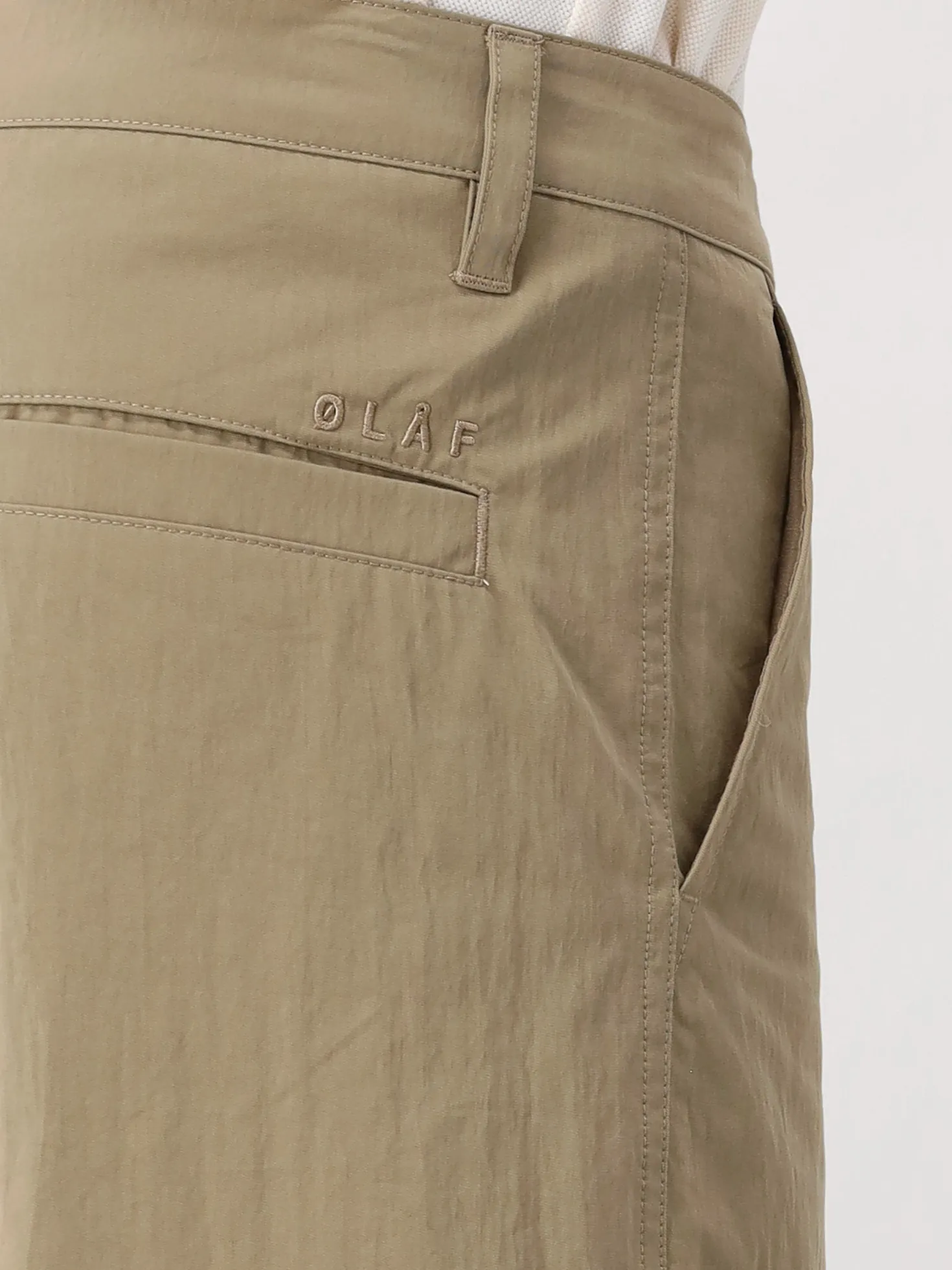Ølaf Broek Beige/Groen Barrel