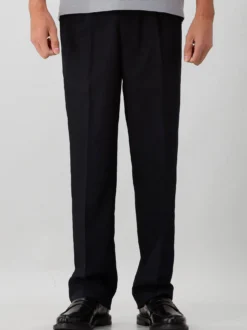 Ølaf Broek Zwart Regular Twil Pleated