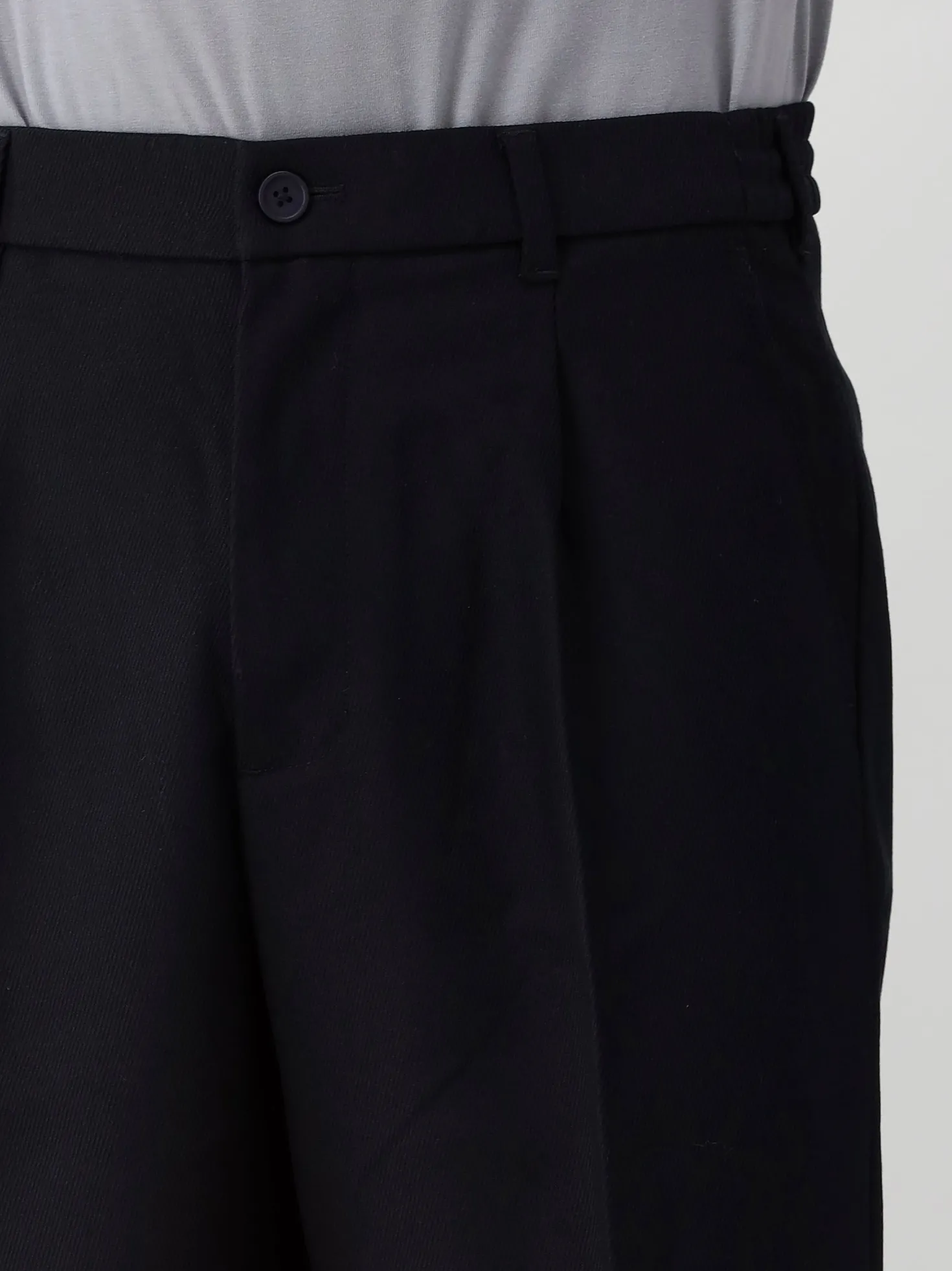 Ølaf Broek Zwart Regular Twil Pleated