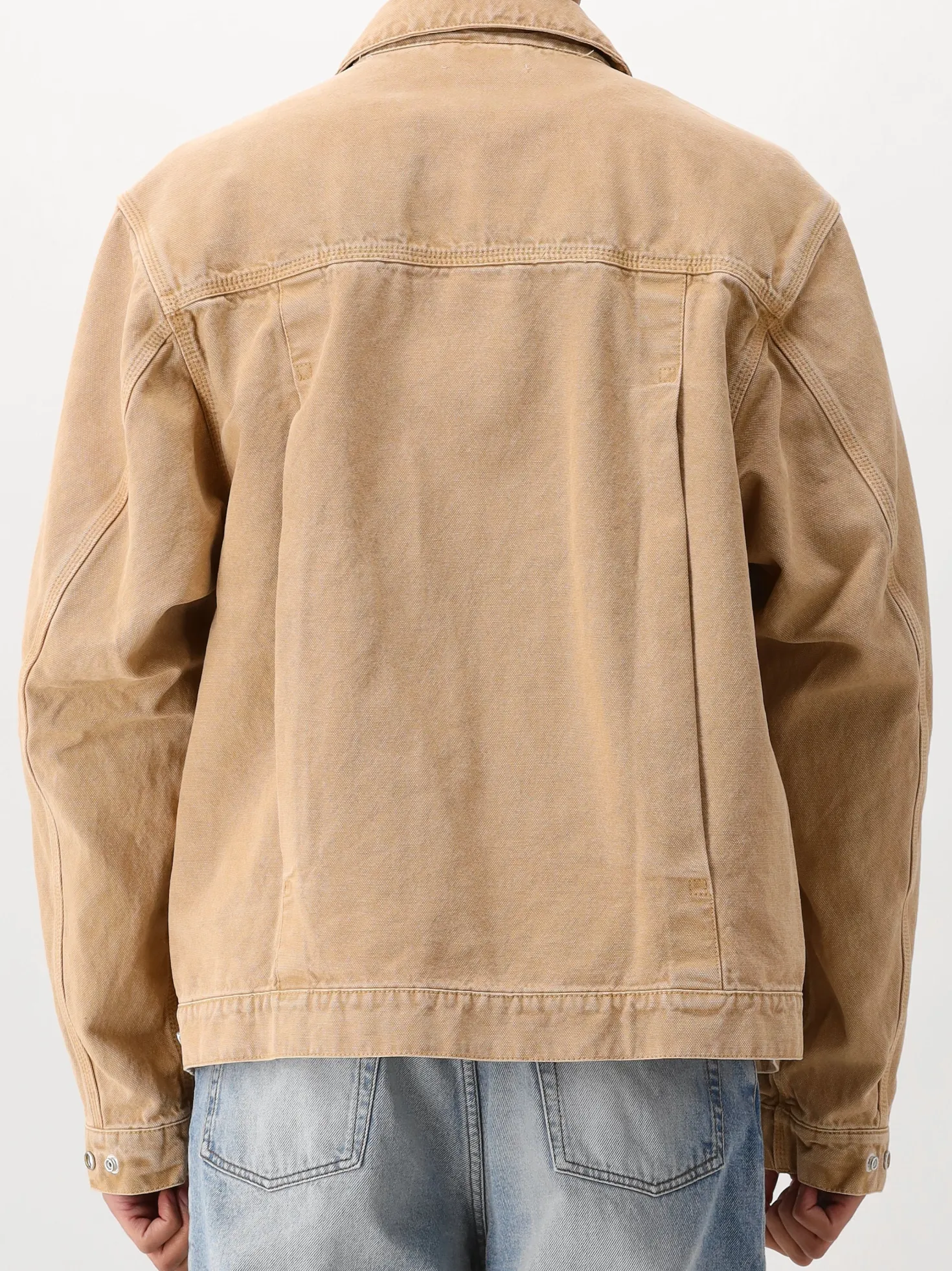 Ølaf Jas Overshirt Beige Washed Canvas