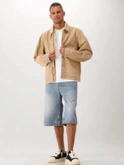 Ølaf Jas Overshirt Beige Washed Canvas