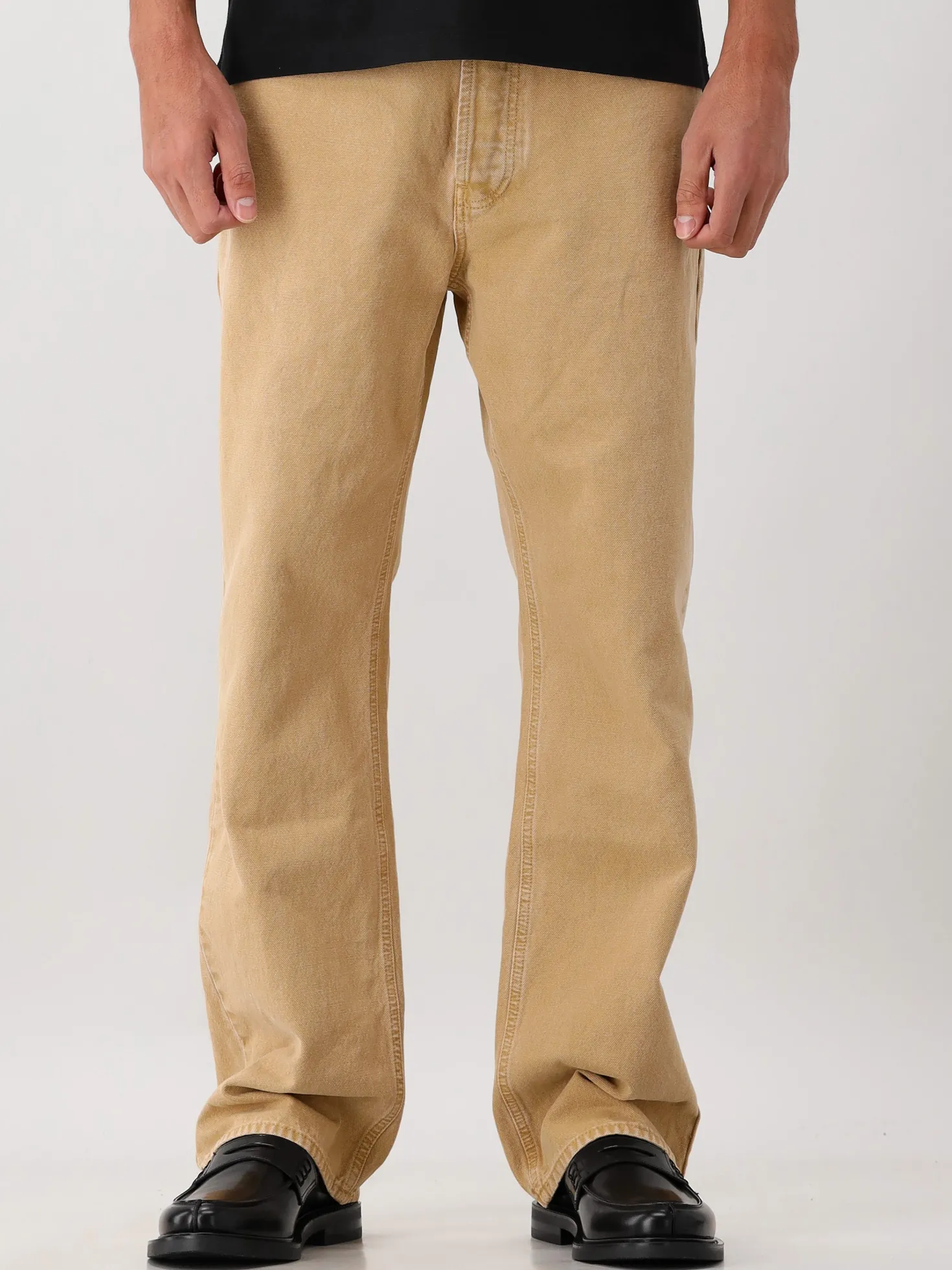 Ølaf Jeans Beige Regular Washed Canvas