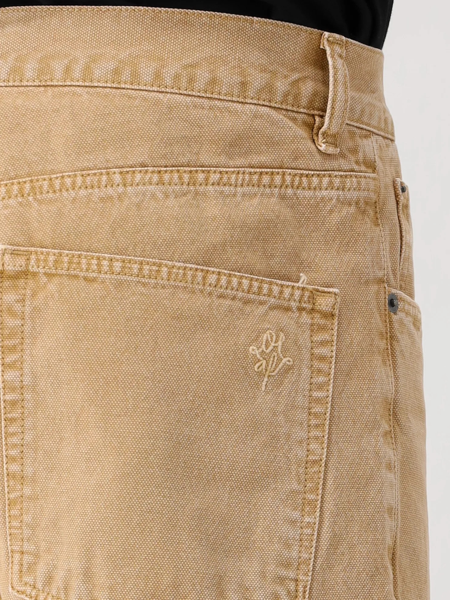 Ølaf Jeans Beige Regular Washed Canvas