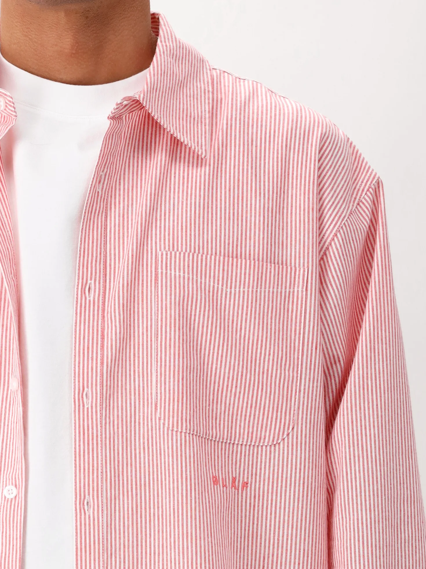 Ølaf Overhemd Roze Stripe Oxford
