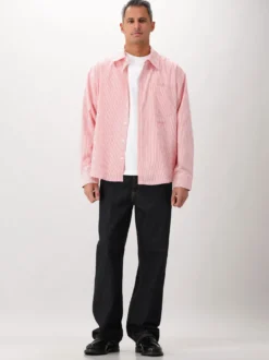 Ølaf Overhemd Roze Stripe Oxford