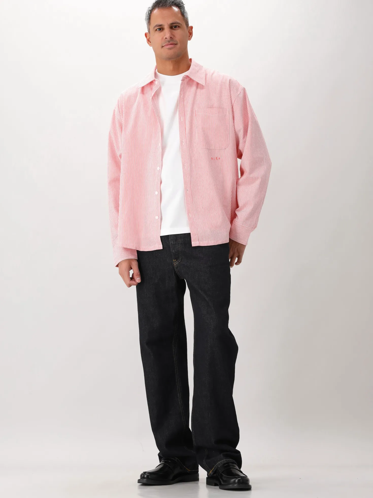 Ølaf Overhemd Roze Stripe Oxford