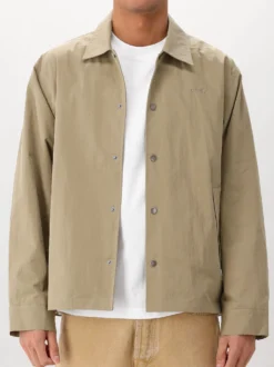 Ølaf Overshirt Beige/Groen Workwear Coach Jacket