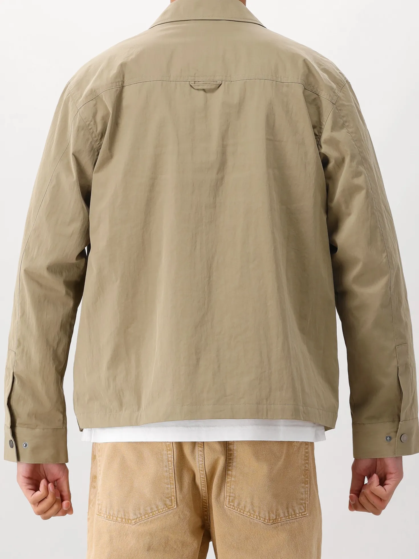 Ølaf Overshirt Beige/Groen Workwear Coach Jacket