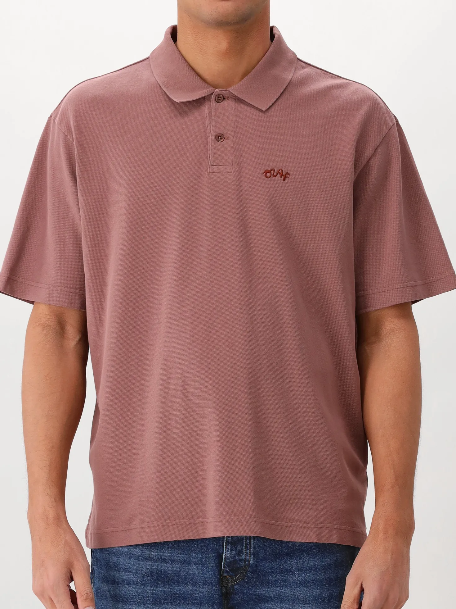 Ølaf Polo Paars/Rood Signature Pique