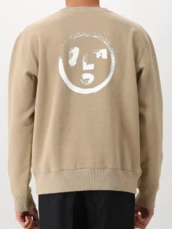 Ølaf Sweater Beige Brushstroke Face