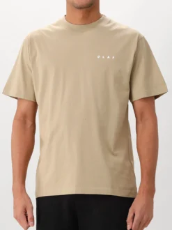 Ølaf T-shirt Beige Taped Monogram SS