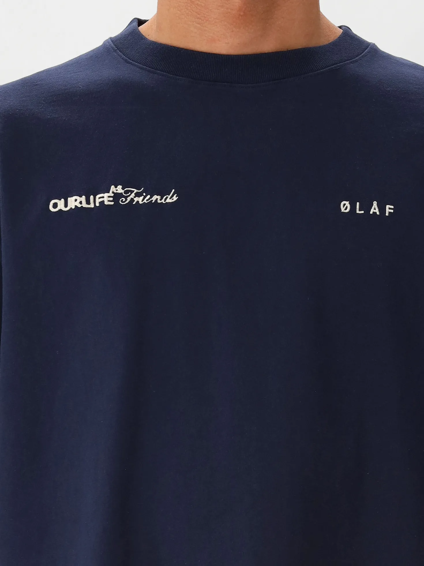 Ølaf T-shirt Blauw Script Friends Boxy