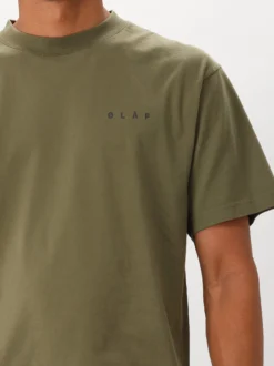 Ølaf T-shirt Groen Lined Face Tee