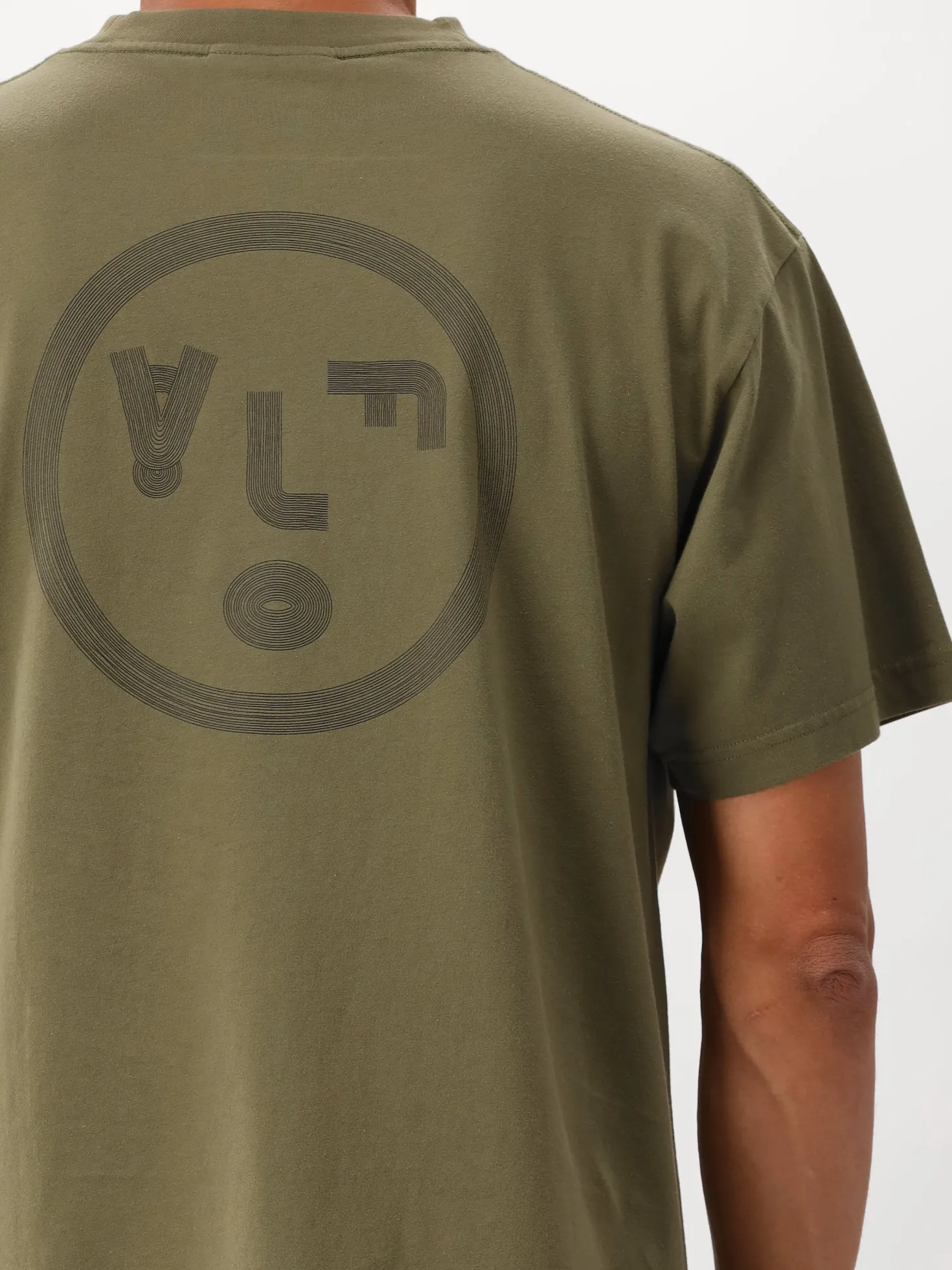 Ølaf T-shirt Groen Lined Face Tee
