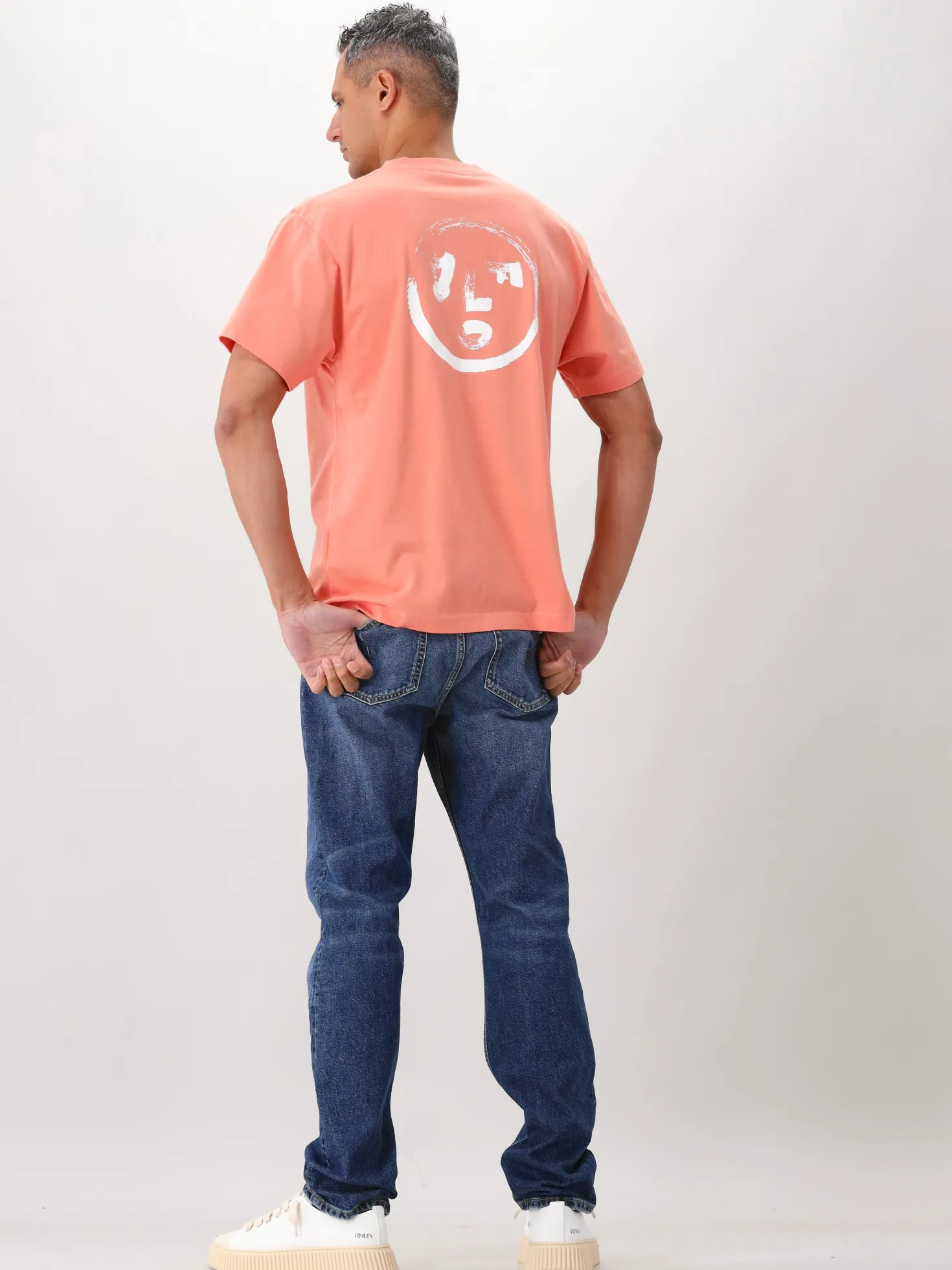 Ølaf T-shirt Roze Brushstroke Face Tee