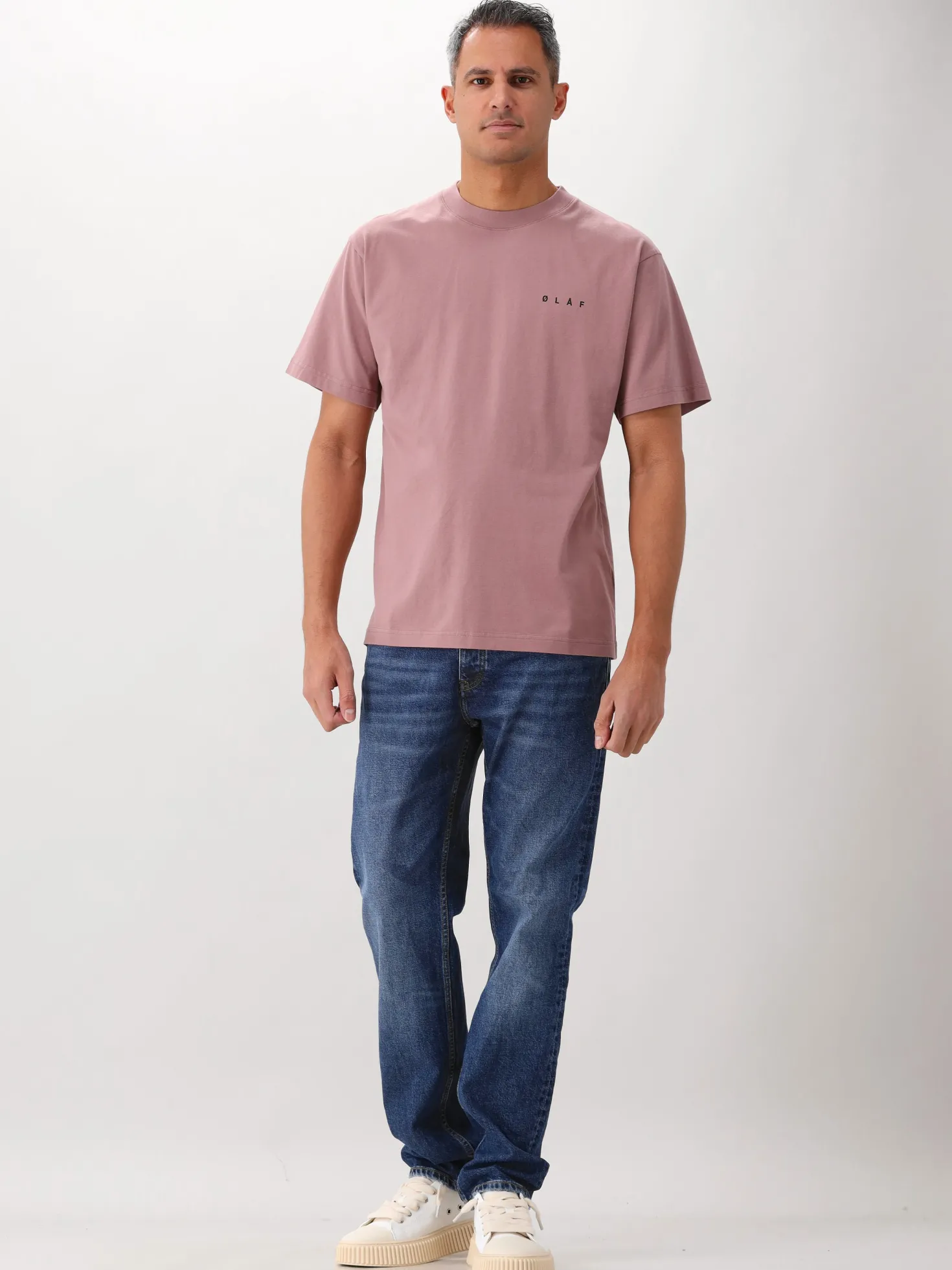 Ølaf T-shirt Roze Paintbrush Graphic