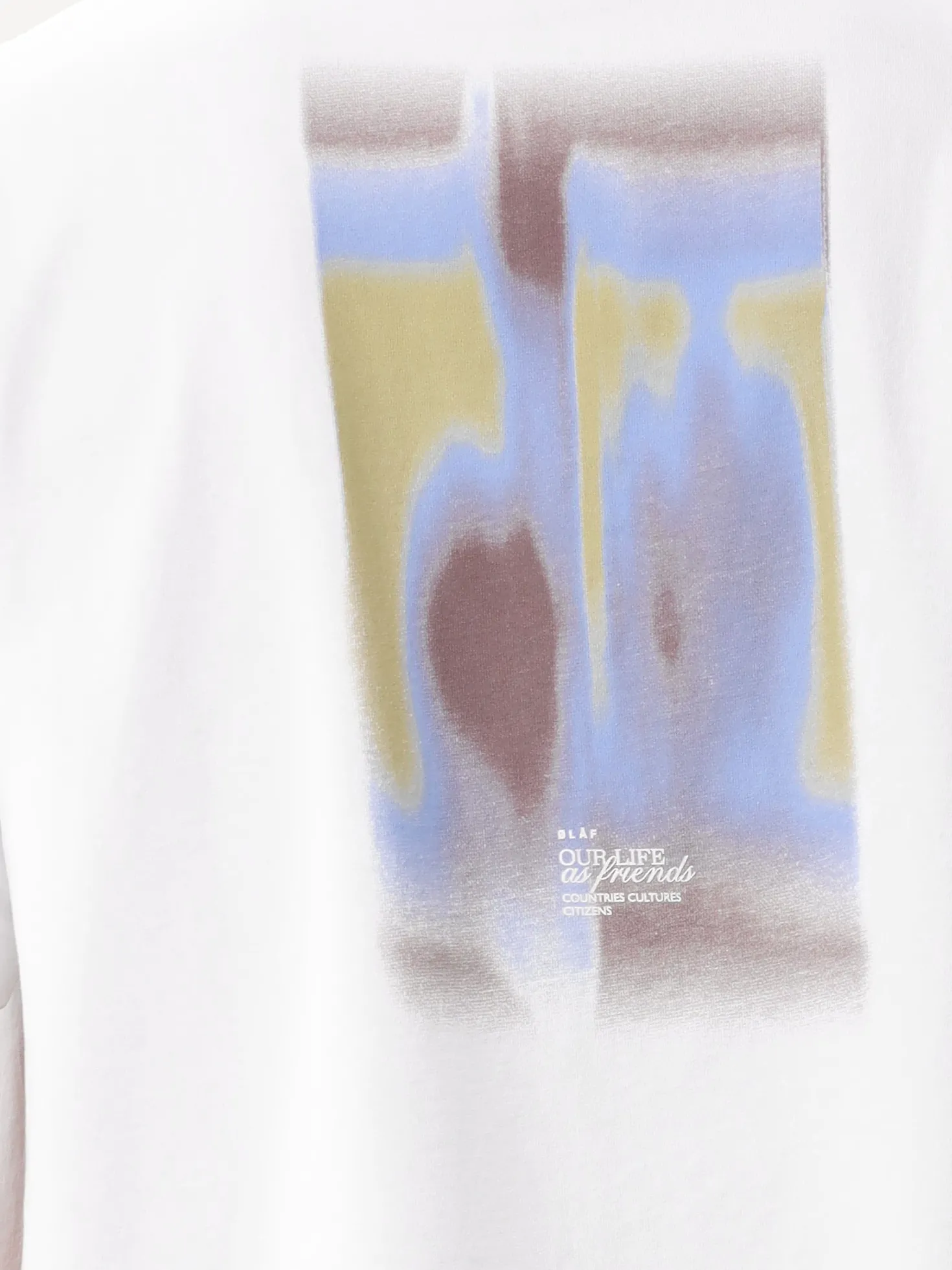 Ølaf T-shirt Wit Brushstroke Graphic Boxy