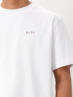 Ølaf T-shirt Wit Brushstroke Graphic Boxy
