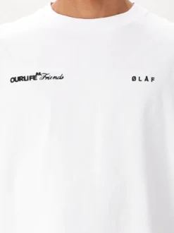 Ølaf T-shirt Wit Script Friends Boxy