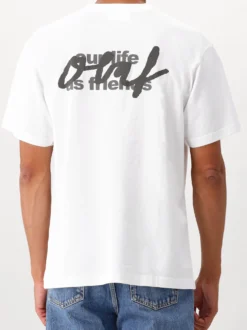 Ølaf T-shirt Wit Script Graphic Tee