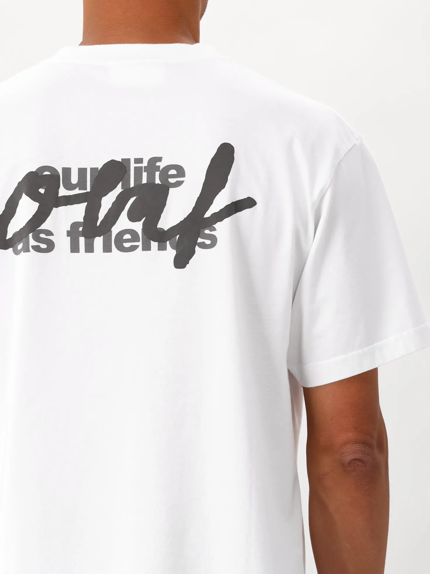 Ølaf T-shirt Wit Script Graphic Tee