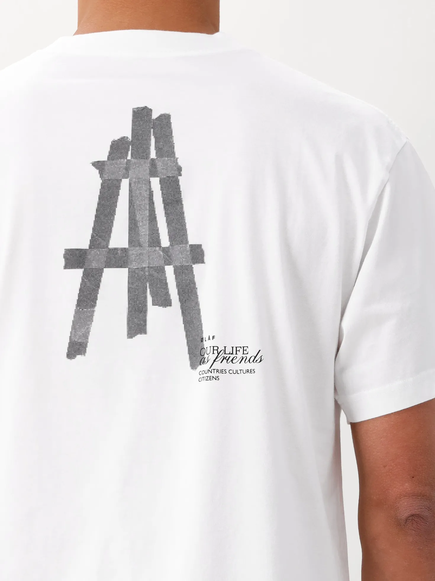 Ølaf T-shirt Wit Taped Easel SS