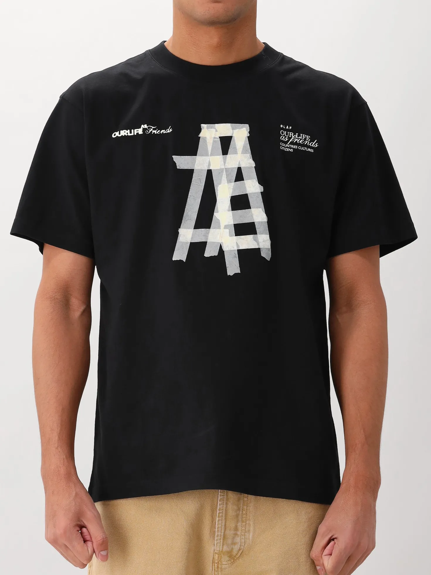 Ølaf T-shirt Zwart Taped Ladder SS