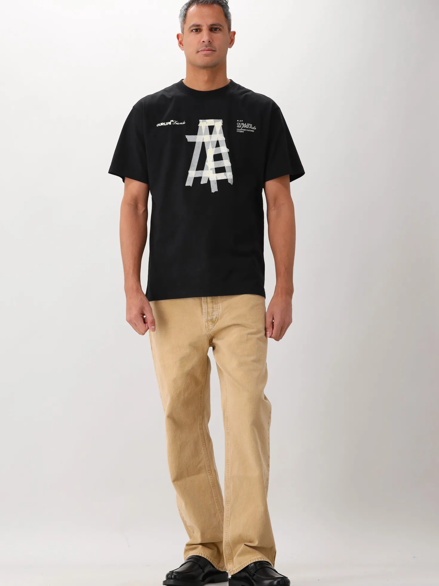 Ølaf T-shirt Zwart Taped Ladder SS