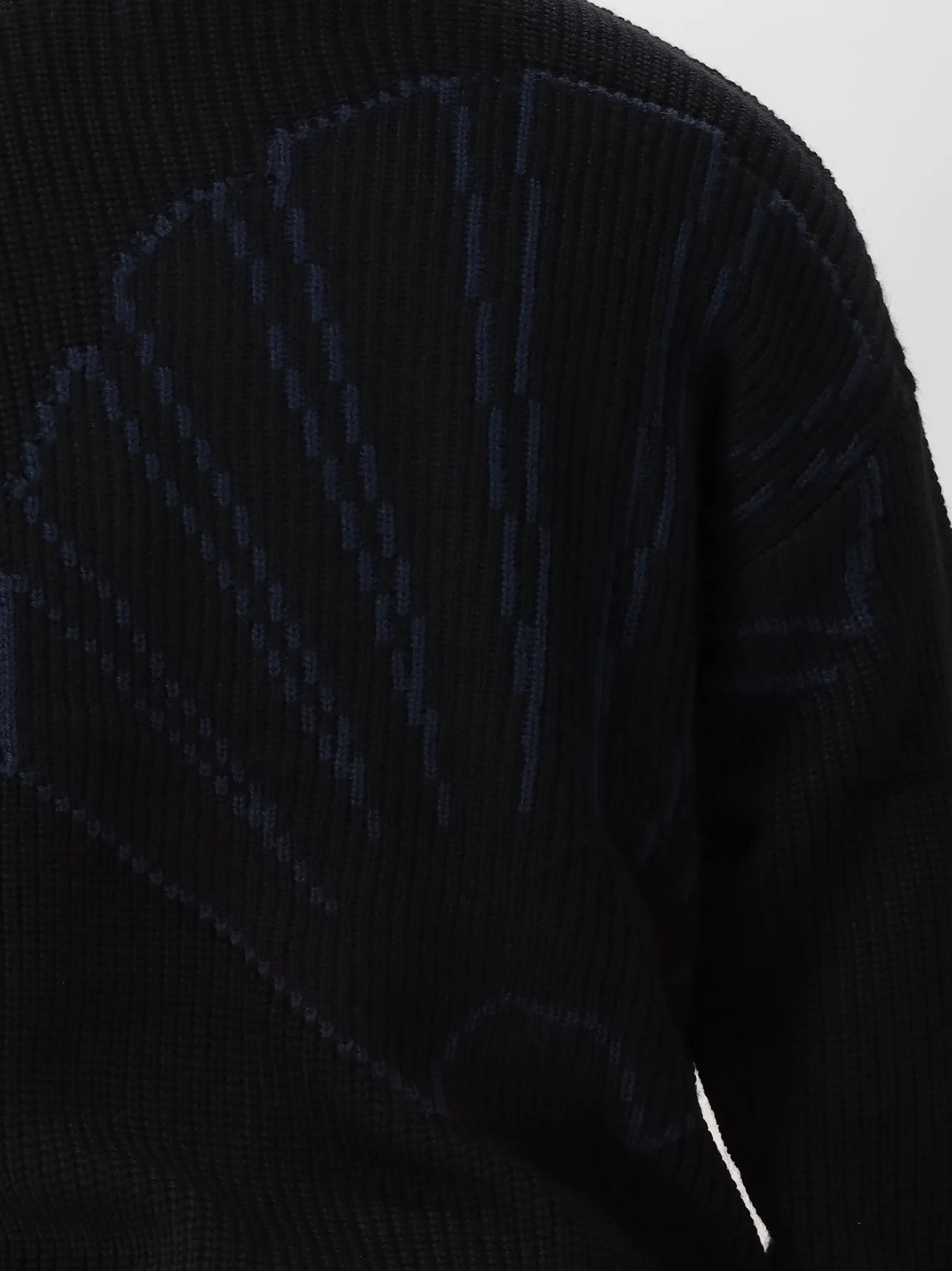 New Amsterdam Gebreide Trui Zwart Big Logo Crewneck