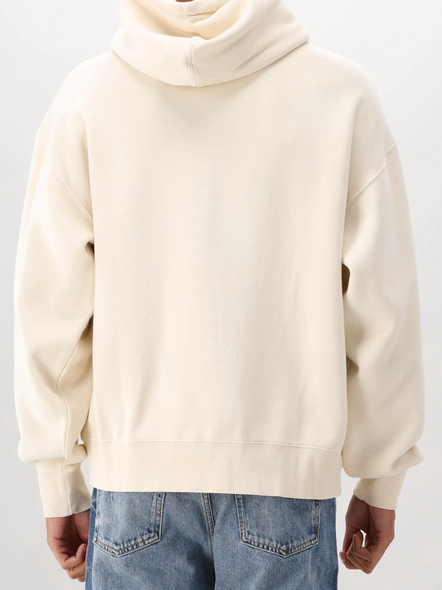 New Amsterdam Hoodie Ecru Wit Logo Zip
