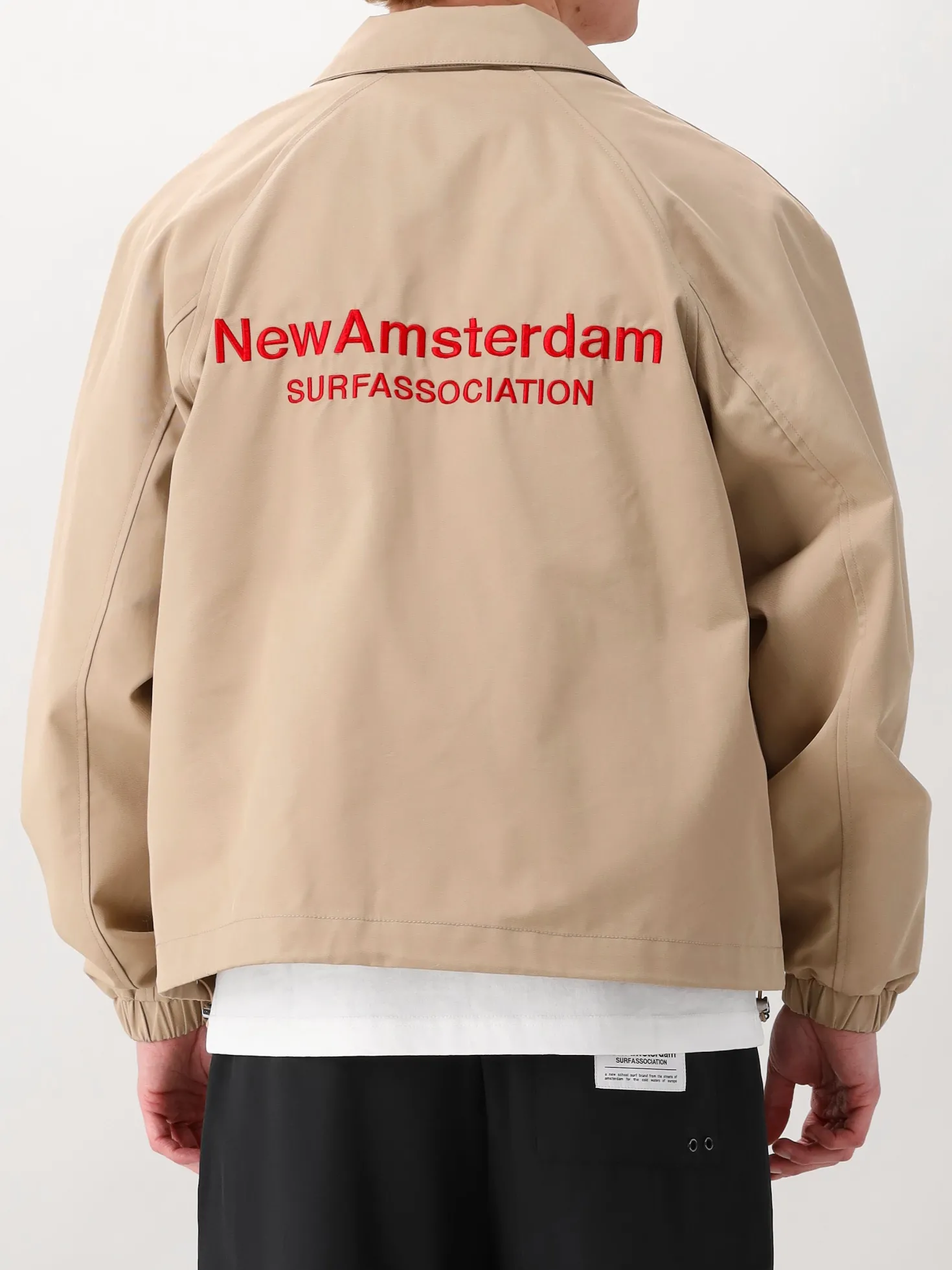 New Amsterdam Overshirt Beige Coach Jacket Sand