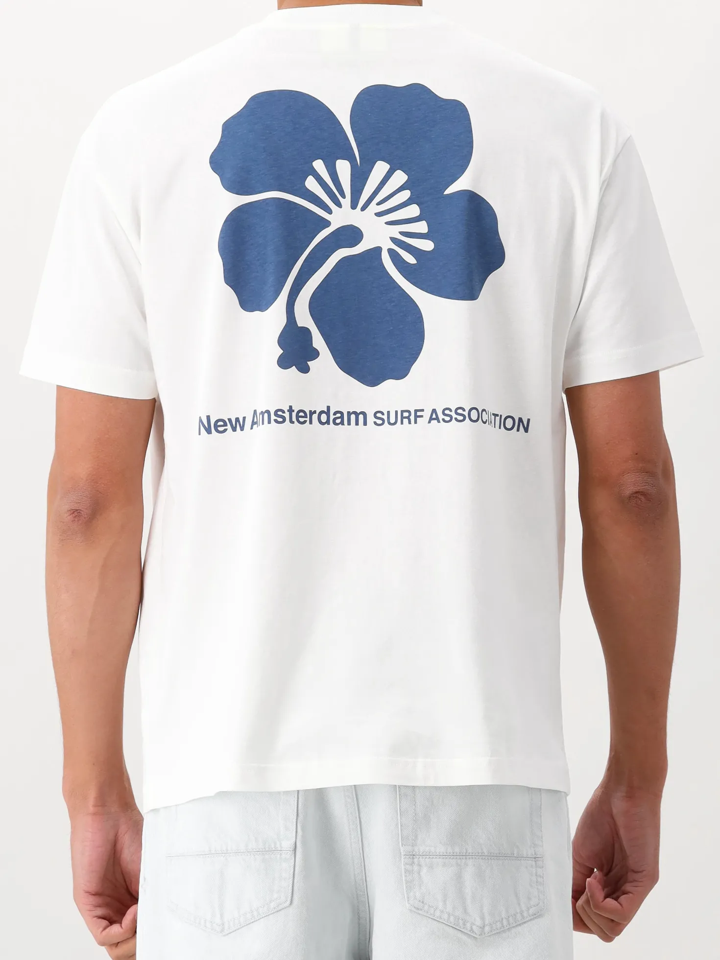 New Amsterdam Surf Association T-shirt Wit Hibiscus