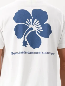 New Amsterdam Surf Association T-shirt Wit Hibiscus