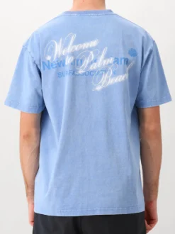 New Amsterdam T-shirt Blauw Welcome To Palmbeach