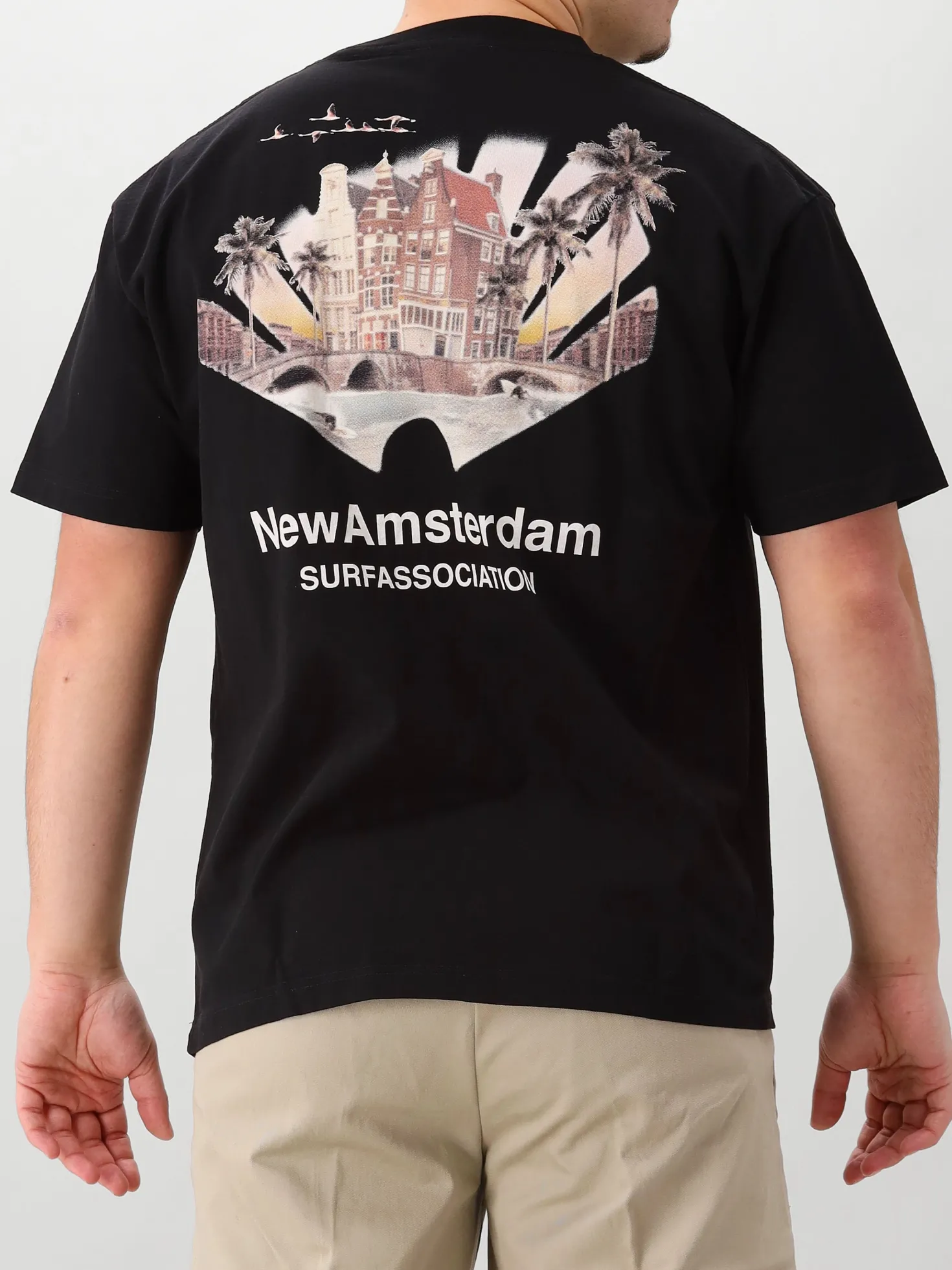 New Amsterdam T-Shirt Zwart Tropical Tee