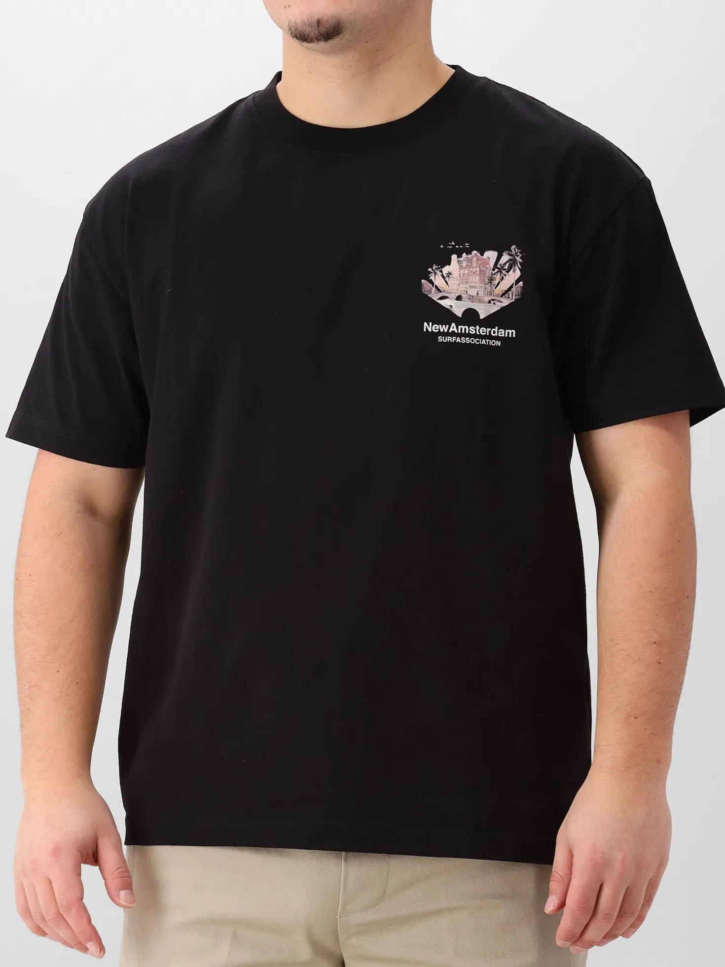 New Amsterdam T-Shirt Zwart Tropical Tee
