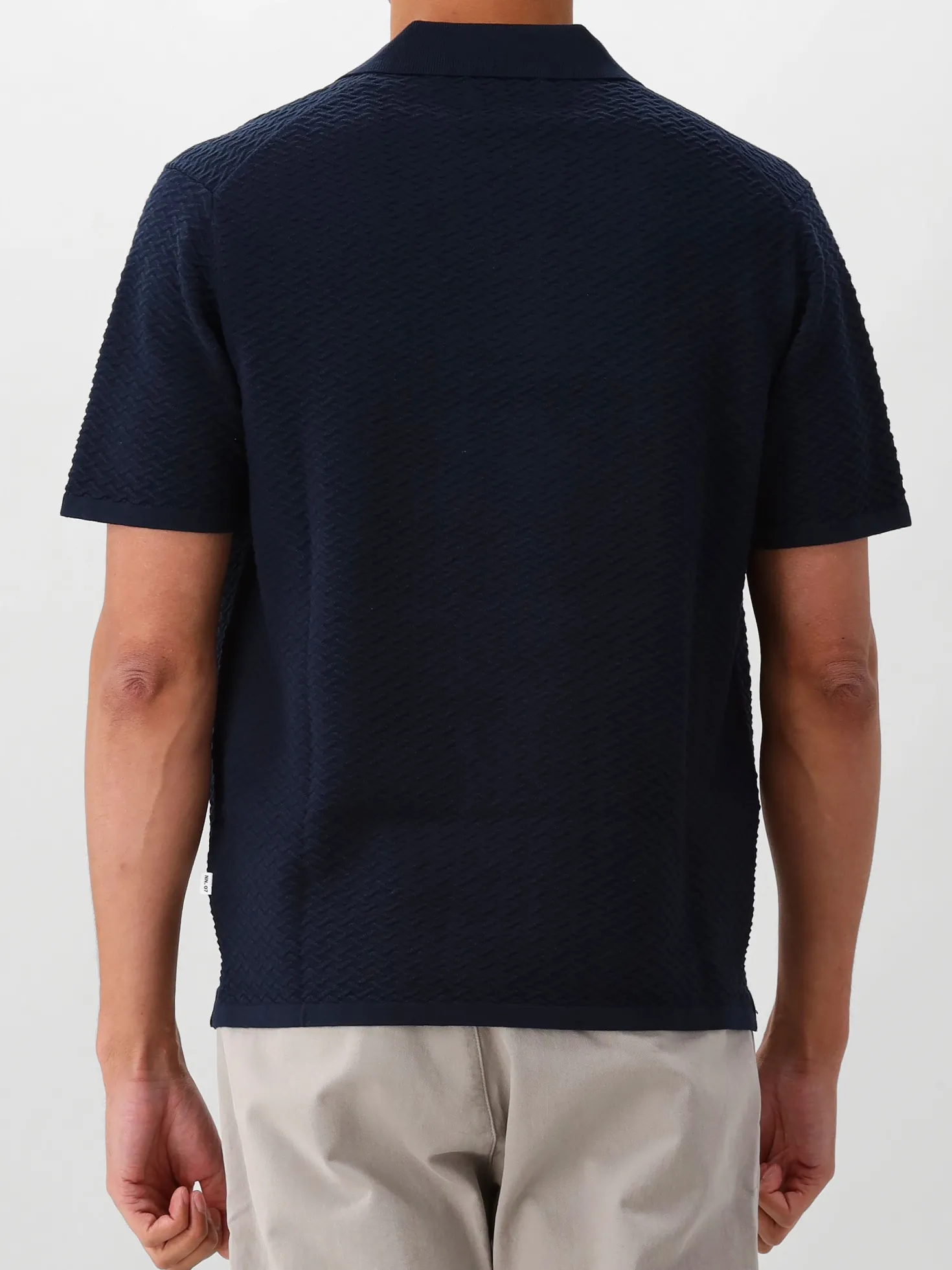NN.07 Gebreide Polo Blauw Paul SS