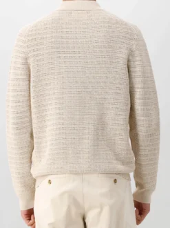 NN.07Gebreid Vest Beige Gustav LS Zip