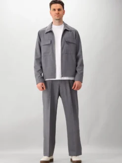 NN.07 Overshirt Grijs Alban