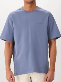NN.07 T-Shirt Blauw Nat SS Logo Tee
