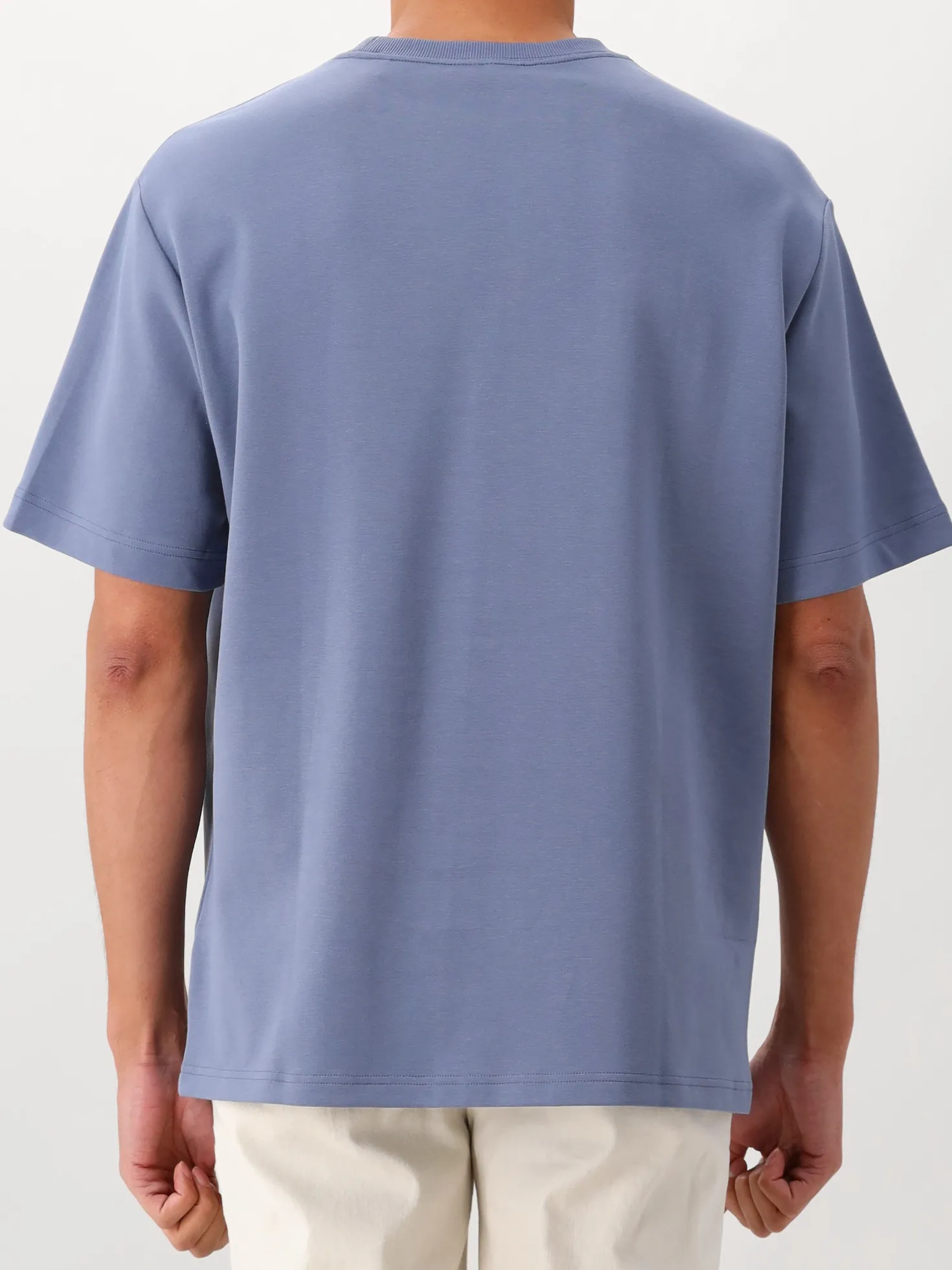 NN.07 T-Shirt Blauw Nat SS Logo Tee