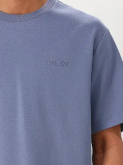 NN.07 T-Shirt Blauw Nat SS Logo Tee