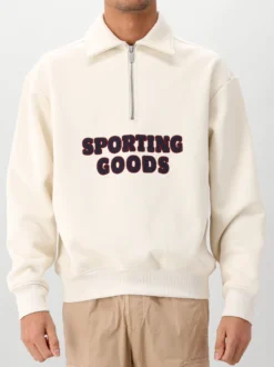 Pal Sporting Goods Sweater Half Zip Gebroken Wit Swing For The Fences