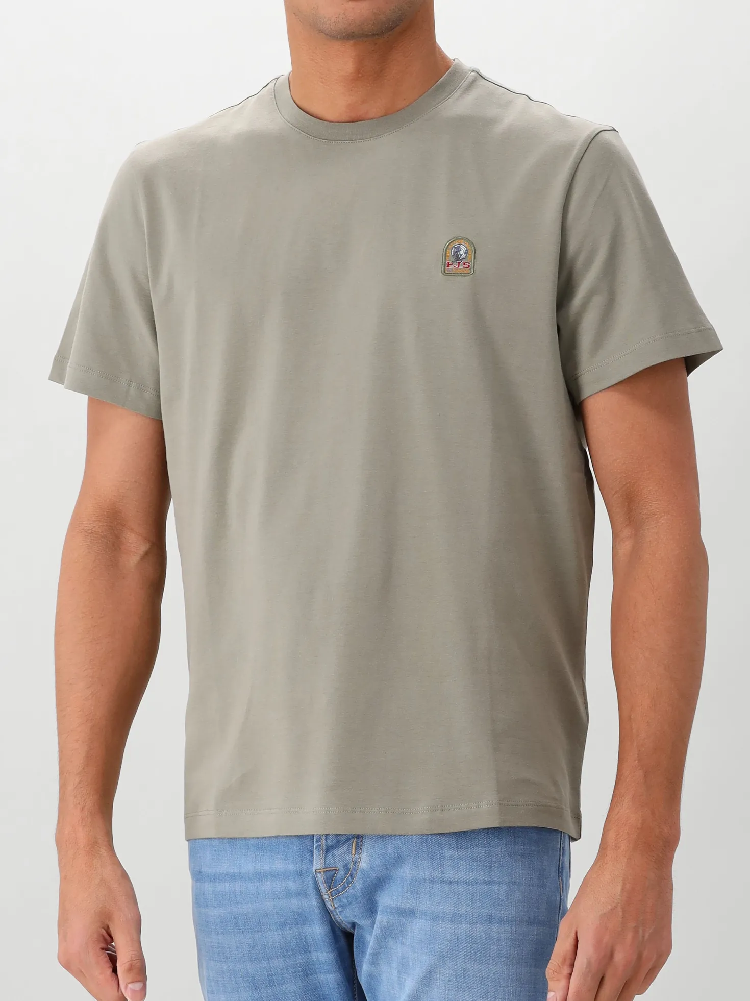 Parajumpers T-shirt Groen Patch Ashen Sage