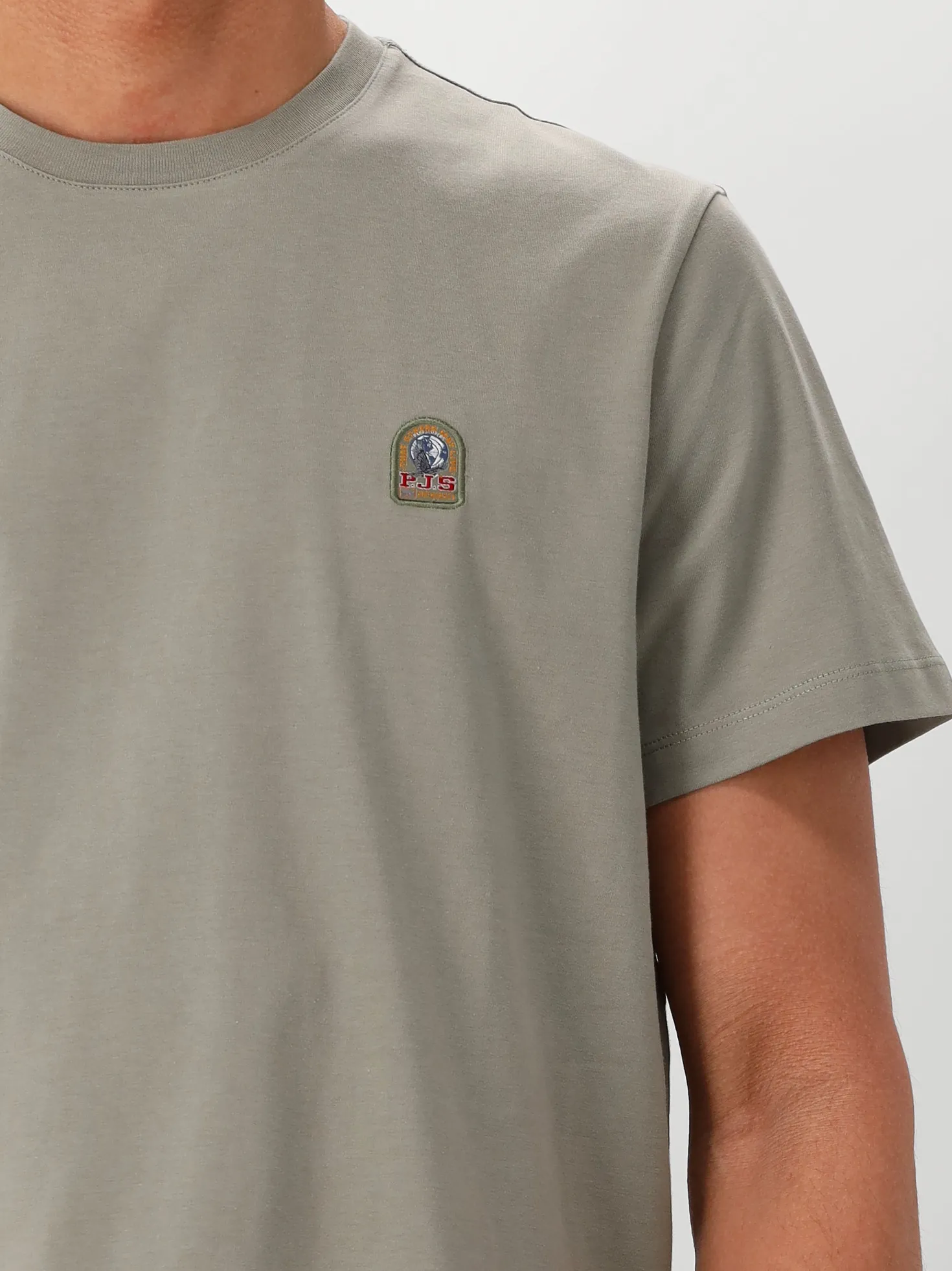Parajumpers T-shirt Groen Patch Ashen Sage