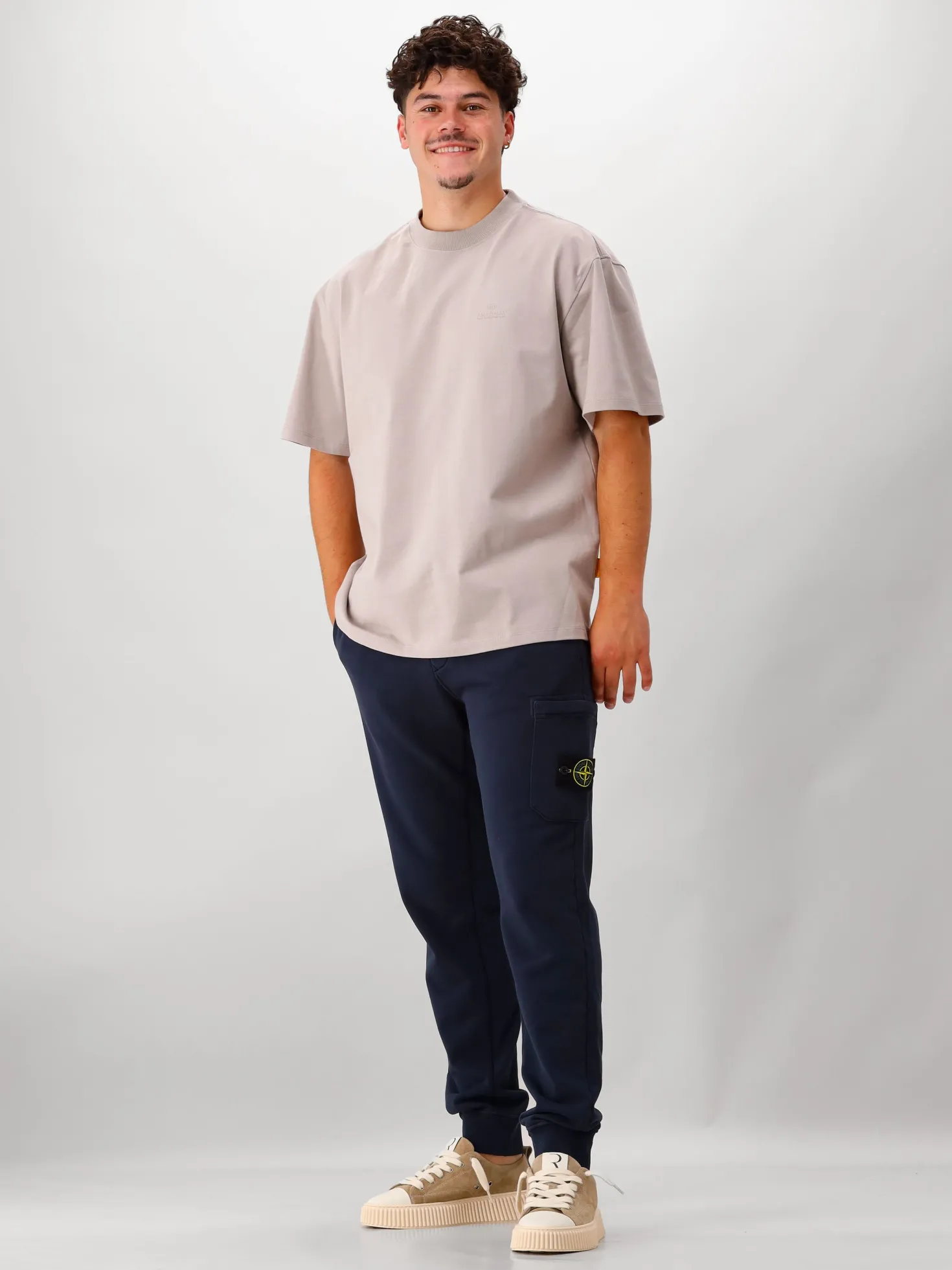 Stone Island Broek Sweatpants Blauw